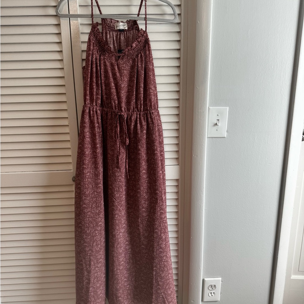 Pink and Burgundy Maxi Dress